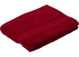 Badetuch GÖZZE "New York", rot (bordeaux), B:70cm L:140cm, Frottier, Obermaterial: 100% Baumwolle, Handtücher, Badetuch, moderne Uni-Farben, strukturierte Borte, 100% Baumwolle, in 2 Größen
