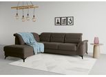Ecksofa SIT & MORE "Sinatra L-Form", braun (espresso), B:251cm H:85cm T:220cm, 90% Polyester, 10% Polyamid, Sofas, Ecksofa, mit Ottomane, optional mit Kopfteilverstellung und Armteilfunktion