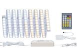 PAULMANN LED-Streifen "MaxLED 1000 Basisset 3m IP44 Cover 2700-6500K 32W 230/24V 60VA", silber (silberfarben), Flammen 1 Stk., Gesamtlänge 6,22m, Lichterketten, Tunable White, LED-Streifen