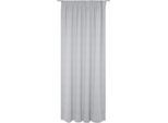 Vorhang WIRTH "Torbole" Gr. 3, grau, B:132cm H:225cm, Jacquard, Baumwolle, Polyester, Gardinen, Vorhang