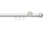 Gardinenstange LIEDECO "Innenlaufgarnitur 20 mm Power Kugel" Gr. 4, grau (aluminiumfarben), L:240cm Ø:2mm, Aluminium, Gardinenstangen, Gardinenstange, Gardinenstange Komplett
