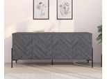 Sideboard OTTO HOME "Eadwine", grau (grau eiche), B:175cm H:75cm T:38cm, MDF, Sideboards, Sideboard, Kommode, Push-to-open, Türen mit Fischgräten Muster, Breite 175 cm