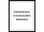 Bild QUEENCE "Motivation", schwarz (farbe rahmen: schwarz, farbe bild(er): schwarz), B:50cm H:70cm T:3cm, Acrylglas, Holz, Papier, Bilder, Bild, HD Premium Poster-Druck inkl. Holzrahmen