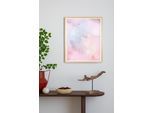Bild mit Rahmen QUEENCE "Wandkunst in Pastell", farbe rahmen: braun, B:40cm H:50cm T:2,5cm, Holz, Papier, Plexiglas, Bilder, Bild mit Rahmen, Kunstdruck in Pastell mit einem Echtholzrahmen