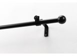 Gardinenstange GARESA "BOLTI mit offenem Träger", schwarz, L:190cm Ø:16mm, Metall, Gardinenstangen, Gardinenstange, Vorhanggarnitur, verlängerbar, Wandmontage, ohne Ringe