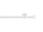 Gardinenstange GARESA "WHITE", weiß, L:120cm Ø:20mm, Eisen, Gardinenstangen, Gardinenstange, Vorhanggarnitur, Innenlauf, verlängerbar, Endknopf Kugel