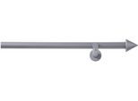 Vorhangstange GOOD LIFE "Punta" Gr. 19, grau (anthrazit), L:400cm Ø:20mm, Metall, Gardinenstangen, Vorhangstange