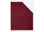 Wohndecke BIEDERLACK Gr. 2, rot (weinrot), B:150cm L:220cm, 70% Baumwolle, 30% Polyacryl, Wohndecken, Wohndecke