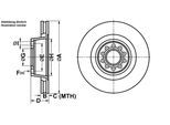 ATE Bremsscheibe 24013001771 belüftet 345mm 30mm für VAG