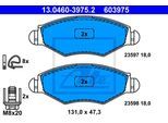 ATE Bremsensatz, Scheibenbremse 142042824 Vorderachse belüftet 266mm 20mm für Peugeot Citroën
