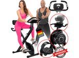 Miweba Sports Indoor-Cycle MX100 PRO mit Rückenlehne und ErgoGrip Griffen, klappbar (Pro, Schwarz/Grau)