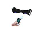 ROBWAY W1 Hoverboard für Erwachsene und Kinder, 6,5 Zoll, Self-Balance, Bluetooth, App, 700 Watt, LEDs (Schwarz Matt 2.0)