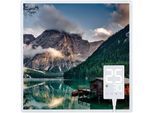 Heidenfeld Infrarotheizung HF-HP105, mit Bild, 16 Motive, 10 J. Garantie, Thermostat, Wandmontage (400 Watt, Bergsee)