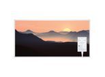 Heidenfeld Infrarotheizung HF-HP105, mit Bild, 16 Motive, 10 J. Garantie, Thermostat, Wandmontage (1000 Watt, Sonnenaufgang)