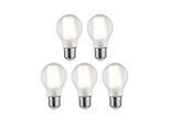 PAULMANN LED-Leuchtmittel "5er Pack AGL 806lm 4000K matt 230V", Energieeffizienz: E (A-G), weiß, L:10,6cm Ø:6cm, Leuchtmittel
