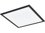 EGLO Deckenleuchte "Salobrena 1 Einbaulampe, Deckenlampe, weiß und schwarz, Aufbaulampe", schwarz-weiß (schwarz), 1, H: 5cm, 1 Stk., Leuchten, Deckenlampe, Deckenleuchte, Aufbauleuchte für Büro, Flurlampe 45x45 cm, Deckenleuchte