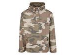 Anorak BRANDIT "Brandit Herren Fleece Pull Over Windbreaker", Herren, Gr. XXL, light woodland, 100% Polyester, mehrfarbig, normal, ohne Ausschnitt, Jacken
