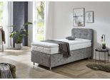 Boxspringbett "Sapporo", grau, L:210cm, WESTFALIA SCHLAFKOMFORT, Komplettbetten, Boxspringbett, Inkl. Zierkissen, wählbar in H2, H3 & H4