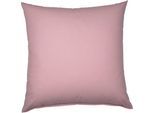 Kissenbezug JANINE "PIANO 0125 31 80x80", rosa (rosé), B:80cm L:80cm, Mako-Soft-Seersucker, Obermaterial: 100% Baumwolle, Kissenbezüge, Kissenbezug, mit Reißverschluss
