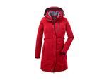 Parka KILLTEC "KOW 165 WMN PRK", Damen, Gr. 42, rot, Oberstoff: 100% Polyester, Futter: 100% Polyester, Wattierung: 100% Polyester, Jacken Parka, Wasser- und winddichter Parka mit Teddyfleece und abnehmbarer Kapuze
