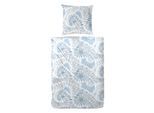 Bettwäsche PRIMERA "Primera Renforce-Bettwäsche Swirl", blau (hellblau), B/L: 135cm x 200cm, 1 Stk., 1 Stk., Renforcé, B/L: 80cm x 80cm, 2 Stk., Renforcé, Obermaterial: 100% Baumwolle, Bettwäsche, Bettwäsche, in einem lebhaften Batik-Look