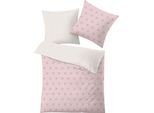 Bettwäsche KLEINE WOLKE "Lucy", rosa (old rose), B/L: 155cm x 200cm, 1 Stk., 1 Stk., Mako-Satin, B/L: 80cm x 80cm, 2 Stk., Mako-Satin, Obermaterial: 100% Baumwolle, Bettwäsche, Bettwäsche, mit modernen Blüten