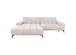 Xora Ecksofa, Perlmutt, Metall, 3-Sitzer, Ottomane links, L-Form, 300x195 cm, Stoffauswahl, Liegefunktion, seitenverkehrt erhältlich, Schlafen auf Sitzhöhe, Rücken echt, USB-Anschluss, elektrischer Sitzvorzug, USB-C-Anschluss, Wohnzimmer, Sofas & Couches, Wohnlandschaften, Ecksofas