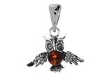 Kettenanhänger OSTSEE-SCHMUCK "Ostsee-Schmuck Anhänger Eule Anhänger Eule", weiß, Schmuckanhänger, Damen, 28x23mm, Silber 925 (Sterlingsilber), 2,5 g, Kettenanhänger