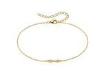 Armband "Armkette mit weißen Zirkonia", gold (gelbgoldfarben, kristallweiß, kristallweiß), ANISTON JEWELRY & WATCHES, Armbänder, Damen, 24cm, Silber 925 (Sterlingsilber), Armband, mit Zirkonia (synth.)