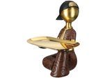 Dekofigur GILDE "Figur Ballonjunge", braun, B:23cm H:24cm T:13cm, Kunstharz, Dekofiguren, Höhe: 24 cm