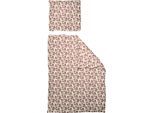 Bettwäsche ADAM "Good Old Days", rot (dunkelrot, natur), B/L: 155cm x 220cm, 1 Stk., 1 Stk., Renforcé, B/L: 80cm x 80cm, 2 Stk., Renforcé, Obermaterial: 100% Baumwolle, Bettwäsche, Bettwäsche, aus 100 % Bio-Baumwolle, 2 teilig - Bettwäsche Set
