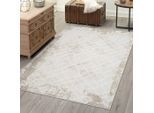 Teppich CARPET CITY "ANTIK215", beige (creme), B:160cm H:10mm L:230cm, Polyester, Teppiche, Teppich, Kurzflor, 3D-Optik, Klassisch-Modern für Wohnzimmer, Schlafzimmer