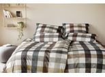 Bettwäsche ELEGANTE "Kuschel Karo", multi natur, B/L: 135cm x 200cm, 1 Stk., 1 Stk., Interlock-Jersey, B/L: 80cm x 80cm, 2 Stk., Interlock-Jersey, Obermaterial: 100% Baumwolle, Bettwäsche, Bettwäsche, angenehmes Hautgefühl