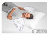 3-Kammer-Kopfkissen SCHLAFSTIL "D500", weiß, B:80cm L:80cm, 100% Baumwolle, Kopfkissen, hergestellt in Deutschland