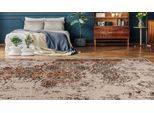 Teppich PADIRO "Charme 725", beige (elfenbeinfarben), B:120cm H:5mm L:180cm, Baumwolle, Chenille, Polyester, Teppiche, Teppich, Chenille Flachgewebe im Vintage Stil