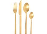Besteck-Set PINTINOX "DUKE", gold (goldfarben, sun), 24 tlg., Edelstahl 18/0, Essbesteck-Sets, in moderner und zeitloser Formgebung