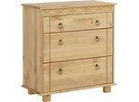 Kommode OTTO HOME "Indra", beige (natur), B:74cm H:75cm T:35cm, Massivholz, Sideboards, Kommode, 74 cm breit