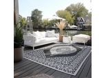 Teppich ELLE DECORATION "Meekly Wendeteppich", schwarz, B:160cm H:5mm L:230cm, Polypropylen, Teppiche, Teppich, Flachgewebe, In-& Outdoor, Modern, beidseitig, Balkon, Wohnzimmer