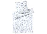 Bettwäsche ELEGANTE "Pretty", bleu, B/L: 135cm x 200cm, 1 Stk., 1 Stk., Interlock-Jersey, B/L: 80cm x 80cm, 2 Stk., Interlock-Jersey, Obermaterial: 100% Baumwolle, Bettwäsche, Bettwäsche, angenehmes Hautgefühl