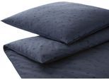 Bettwäsche ELEGANTE "Stars", blau (navy), B/L: 135cm x 200cm, 1 Stk., 1 Stk., Jacquard, B/L: 80cm x 80cm, 2 Stk., Jacquard, Obermaterial: 100% Baumwolle, Bettwäsche, Bettwäsche, angenehmes Hautgefühl