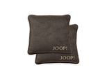 Dekokissen JOOP "Kissenhülle MDF Doubleface 2er Pack" Gr. S, braun, B:50cm, Obermaterial: 58% Baumwolle CO. 35% Polyacryl PAN. 7% Polyester PES., Dekokissen_Sitzkissen_Kissenhüllen