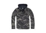 Anorak BRANDIT "Brandit Herren Fleece Pull Over Windbreaker", Herren, Gr. L, schwarzcamo, 100% Polyester, mehrfarbig, normal, ohne Ausschnitt, Jacken