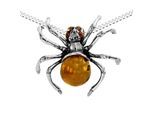 Kette mit Anhänger OSTSEE-SCHMUCK "Ostsee-Schmuck Kette mit Anhänger Gleiter-Spinne" Gr. 50, silber, Halsketten, Damen, 50cm, Silber 925 (Sterlingsilber), L: 42