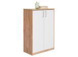 Xora Kommode, Weiß, Eiche Wotan, Holzwerkstoff, 3 Fächer, 72.0x110.0x36.0 cm, Beimöbel erhältlich, Wohnzimmer, Kommoden & Sideboards, Kommoden
