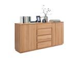 Linea Natura Sideboard, Buche, Holz, Kernbuche, 2 Fächer, 4 Schublade(n) Schubladen, 180x89.2x41 cm, Typenauswahl, Beimöbel erhältlich, stehend, Holzmöbel, Kleinmöbel Holz, Holzkommoden, Sideboards Holz