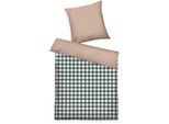 Bettwäsche TOM TAILOR HOME "CLASSIC CHECK in Gr. 135x200cm oder 155x220cm", forest, rusty rot, B/L: 135cm x 200cm, 1 Stk., 1 Stk., Flanell, B/L: 80cm x 80cm, 2 Stk., Flanell, Obermaterial: 100% Baumwolle, Bettwäsche, Bettwäsche, new bedroom, gewebtes Label
