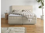 Boxbett HOMSY BY ANA JOHNSON "Moonio inkl. Bettkasten", creme, B:227cm L:214cm, Komplettbetten, erhältlich in verschiedenen Breiten und Härtegraden