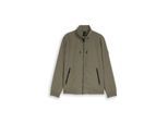 TOM TAILOR Herren Blouson Jacke mit verstaubarer Kapuze, grün, Uni, Gr. M