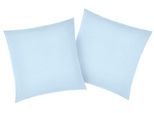 Kissenbezüge OTTO HOME "Luisa", blau (hellblau), B:80cm L:80cm, Renforcé, Renforcé, Kissenbezüge, Kissenbezüge, aus 100% Baumwolle, mit Reißverschluss, atmungsaktiv, uni