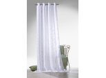 Vorhang WECKBRODT "Romance" Gr. 1, weiß, B:140cm H:160cm, Polyester, Gardinen, Vorhang, echte Stickerei, halbtransparent, Muster Raute, Gardine, Store, Topseller